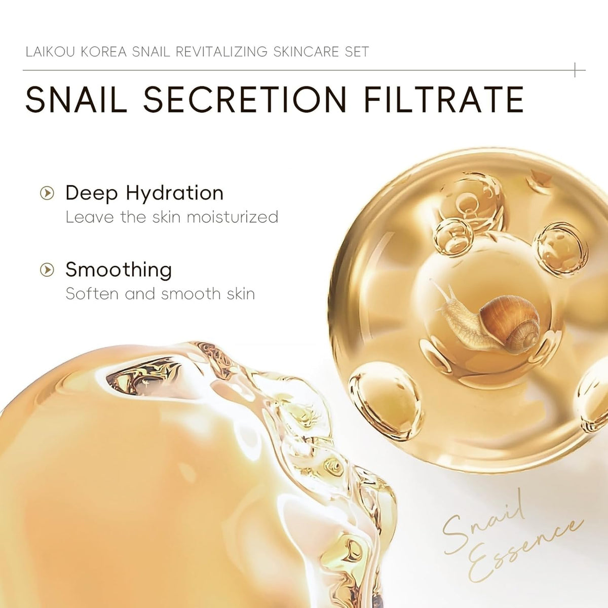 Korean Skin Care, Skin Care Set, Snail Skin Care Kit 5Pcs | Cleansing Gel, Toner, Eye Cream, Serum, Essence Cream for Women Teen Girls Mom Daughter Mother'S Day Birthday